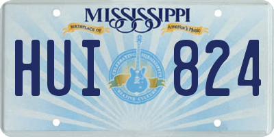 MS license plate HUI824