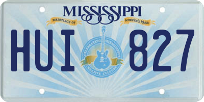 MS license plate HUI827