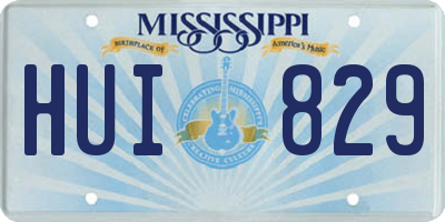 MS license plate HUI829