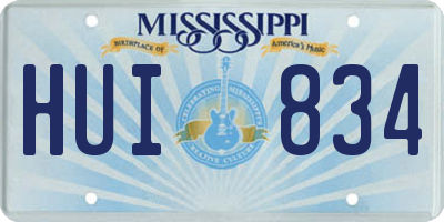 MS license plate HUI834