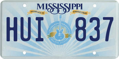 MS license plate HUI837