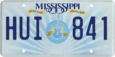 MS license plate HUI841