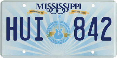 MS license plate HUI842