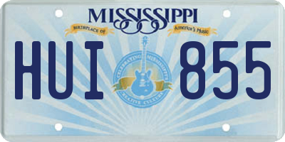 MS license plate HUI855