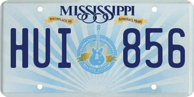 MS license plate HUI856