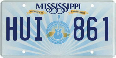 MS license plate HUI861