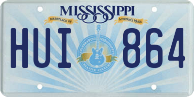 MS license plate HUI864