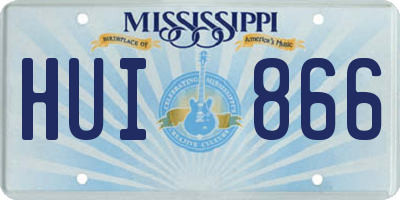 MS license plate HUI866
