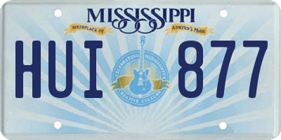 MS license plate HUI877