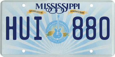 MS license plate HUI880