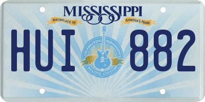MS license plate HUI882