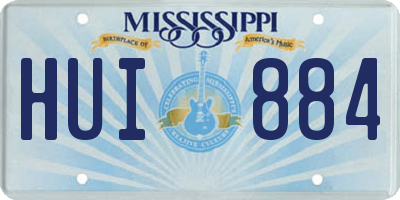 MS license plate HUI884
