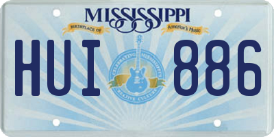 MS license plate HUI886