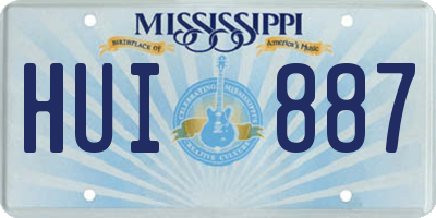 MS license plate HUI887