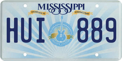 MS license plate HUI889