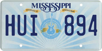 MS license plate HUI894