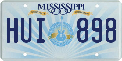 MS license plate HUI898