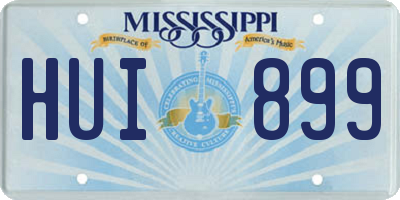 MS license plate HUI899