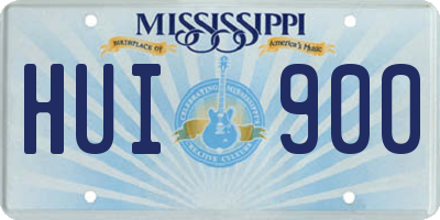 MS license plate HUI900