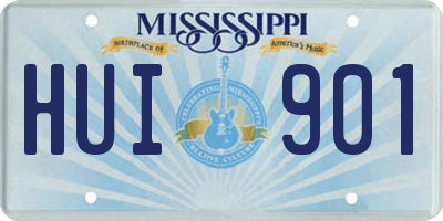 MS license plate HUI901