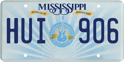 MS license plate HUI906