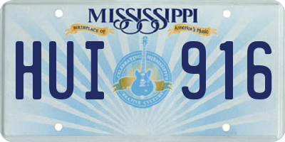 MS license plate HUI916