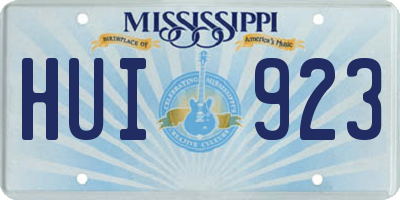 MS license plate HUI923