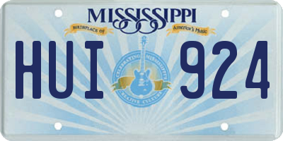 MS license plate HUI924