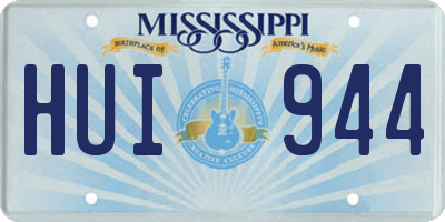 MS license plate HUI944