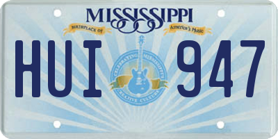 MS license plate HUI947