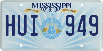 MS license plate HUI949