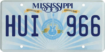 MS license plate HUI966
