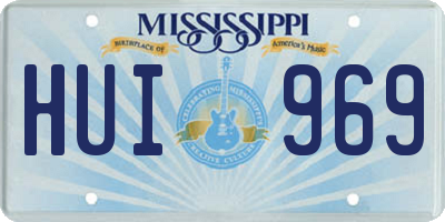 MS license plate HUI969