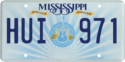 MS license plate HUI971