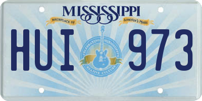 MS license plate HUI973