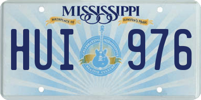 MS license plate HUI976