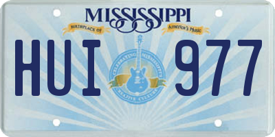 MS license plate HUI977