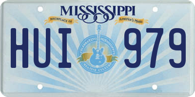 MS license plate HUI979