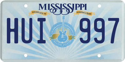 MS license plate HUI997