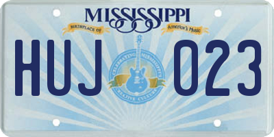 MS license plate HUJ023