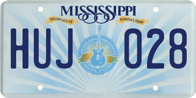 MS license plate HUJ028