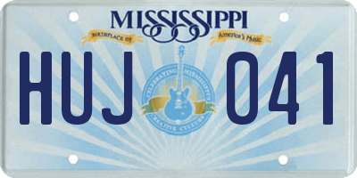 MS license plate HUJ041