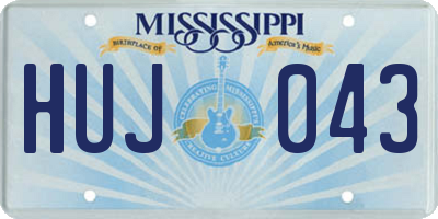 MS license plate HUJ043