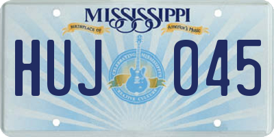 MS license plate HUJ045