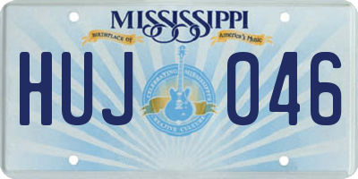 MS license plate HUJ046