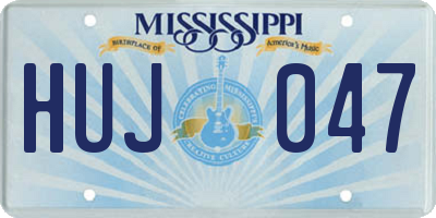 MS license plate HUJ047