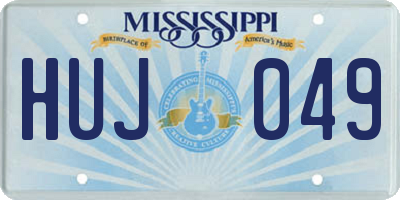 MS license plate HUJ049