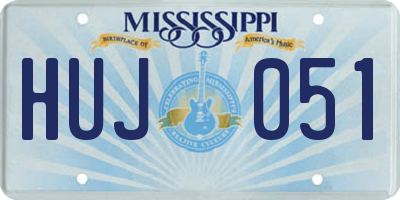 MS license plate HUJ051