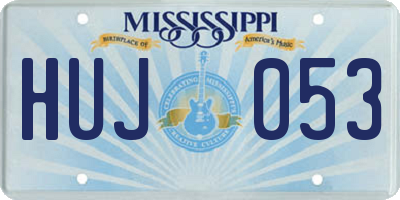 MS license plate HUJ053