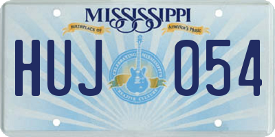 MS license plate HUJ054